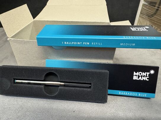 4 stk. Fyldepenne/Ballpoint Refill MONTBLANC BARBADOS BLUE