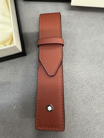 Pen Pouch læder MONTBLANC LIGHT BRICK