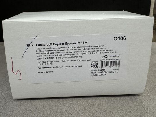 5 stk. Fyldepenne/Rollerball Refill MONTBLANC MODENA RED