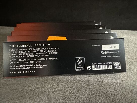 14 stk. Fyldepenne/rollerball Refill MONTBLANC CHESTNUT BROWN