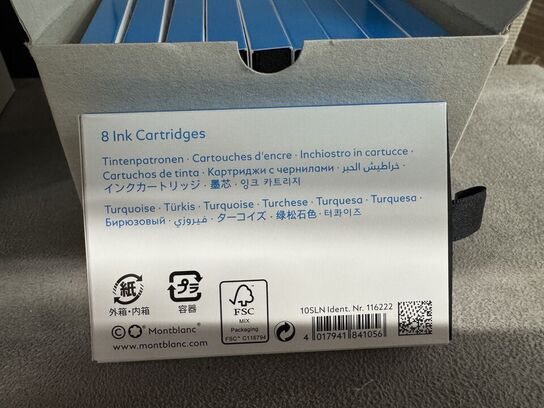 80 stk. Blækpatroner MONTBLANC UNICEF BLUE