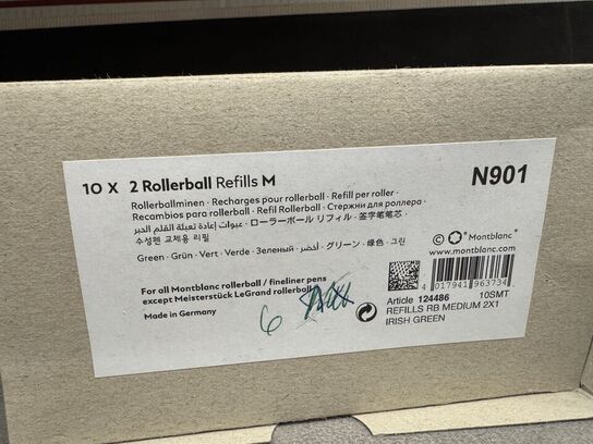 12 stk. Fyldepenne/rollerball Refill MONTBLANC IRISH GREEN