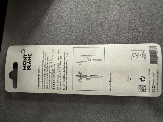 4 stk. Fyldepenne/Ballpoint Refill MONTBLANC MYSTERY BLACK