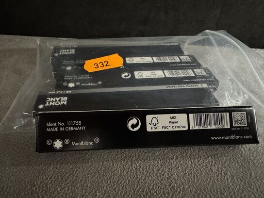 10 stk. Sketch pen Refill MONTBLANC GRAFIT 5,5 MM.