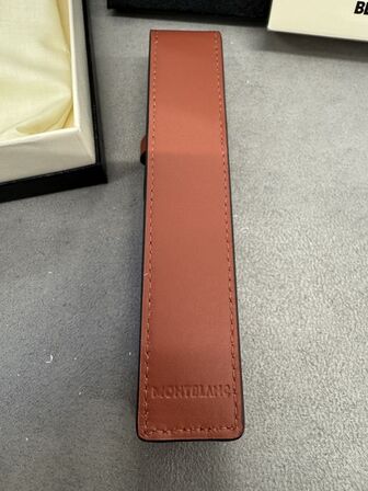 Pen Pouch læder MONTBLANC LIGHT BRICK