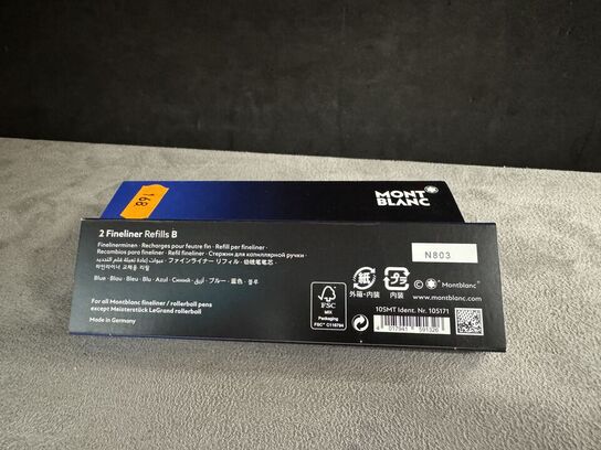 6 stk. Fyldepenne/Fineliner Refill MONTBLANC PACIFIC BLUE