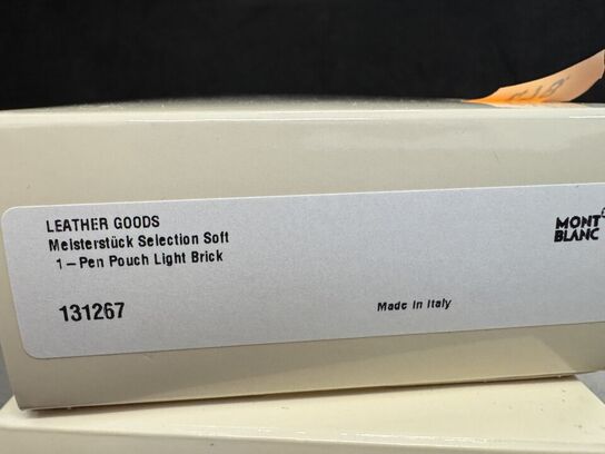 Pen Pouch læder MONTBLANC LIGHT BRICK