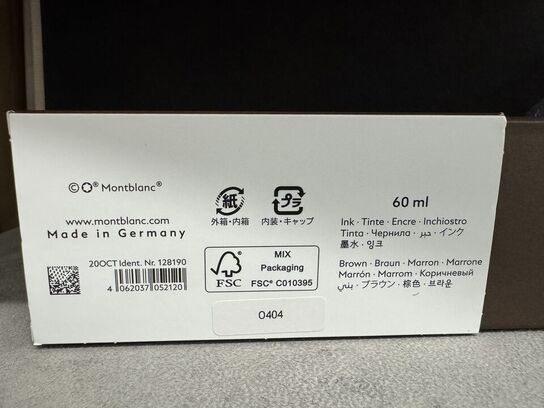 60 ml. Blæk MONTBLANC TOFFEE BROWN