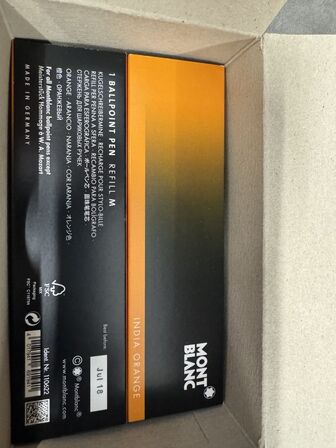 6 stk. Fyldepenne/Ballpoint Refill MONTBLANC INDIA ORANGE