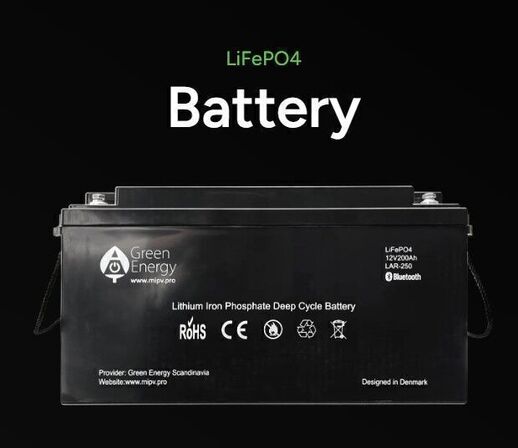 Lithium Battery 200Ah (læs beskrivelse) GREEN ENERGY LIFE PO4