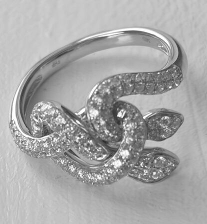 Brillantring af 14 kt. hvidguld