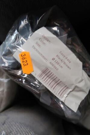 Gulvtæppe COZY-EASY Black/Brown Ø120