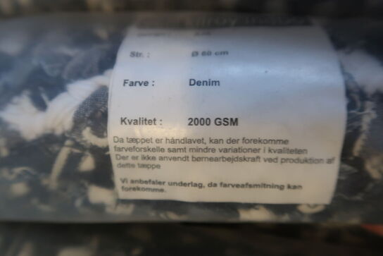 2 stk. tæpper KILROY INDBO AJA Denim Ø60