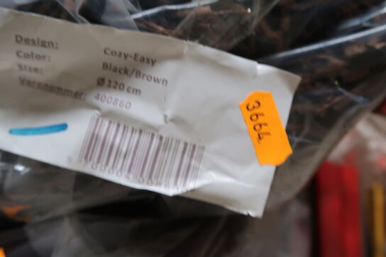 Gulvtæppe COZY-EASY Black/Brown Ø120