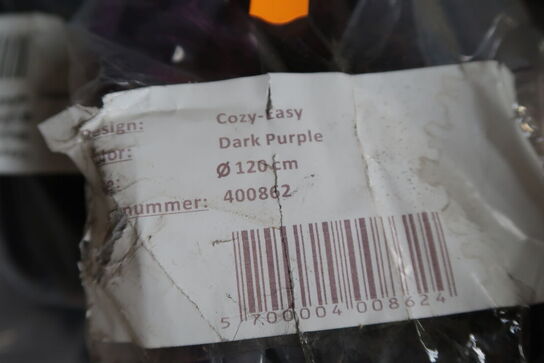 Gulvtæppe COZY-EASY Dark Purple Ø120