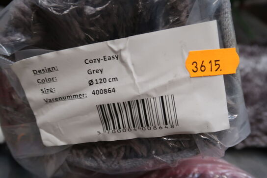 Gulvtæppe COZY-EASY Grey Ø120