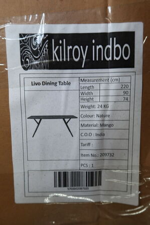 Spisebord KILROY INDBO Livo Dining Table
