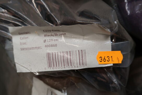 Gulvtæppe COZY-EASY Black/Brown Ø120