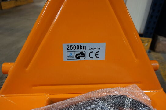 Palleløfter 2,5Ton  1700 mm, gummihjul og PU dobbelt ruller