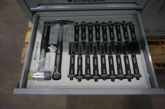 Værktøjsvogn, Stahlbär, 7 skuffer inkl. Værktøj. Grey 