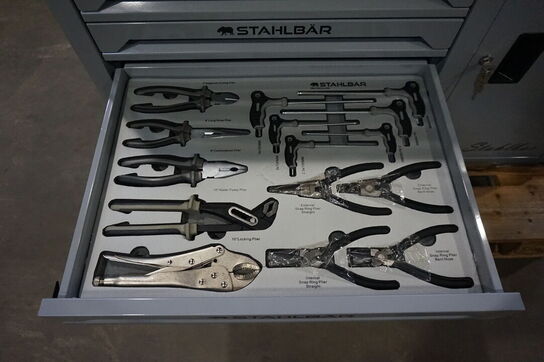 Værktøjsvogn, Stahlbär, 7 skuffer inkl. Værktøj. Grey 