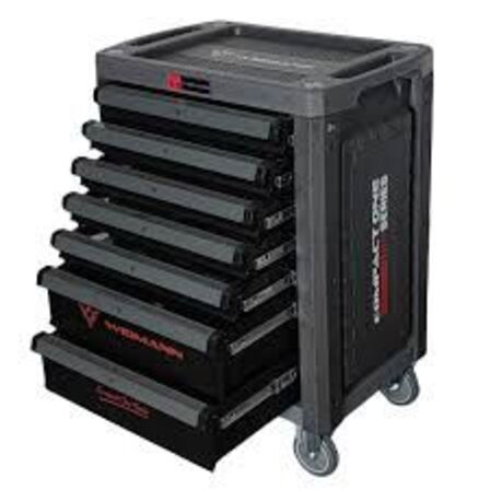 Widmann Compact one værktøjsvogn. Syv skuffer inkl. værktøj 