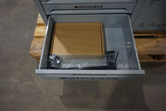 Værktøjsvogn, Stahlbär, 7 skuffer inkl. Værktøj. Grey 