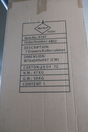 Værktøjsvogn, ny uåbnet