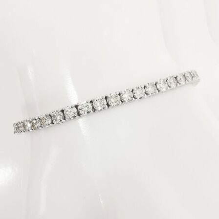6,26 ct. NATURLIG diamant tennisarmbånd