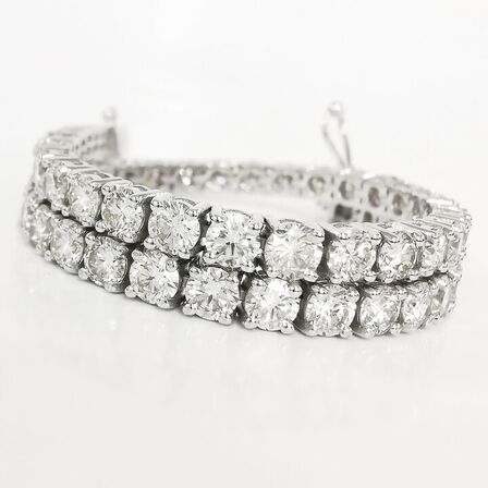 6,26 ct. NATURLIG diamant tennisarmbånd