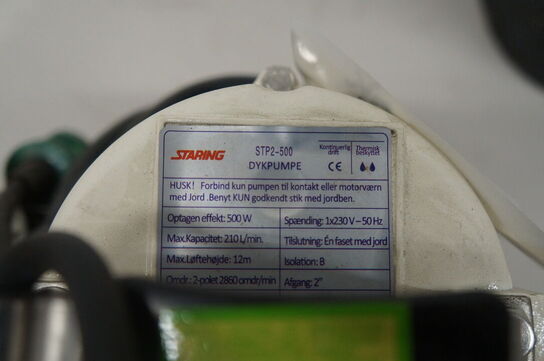 2 stk. Dykpumper STARING STP2-500 + STP2-480DW