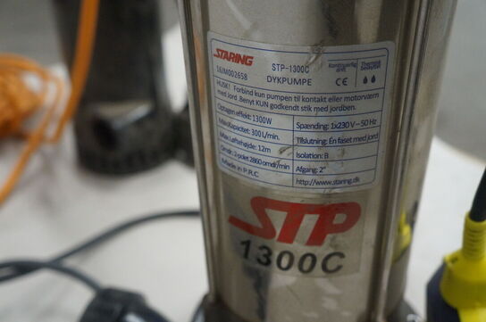 2 stk. Dykpumper STARING + HOMA STP-1300C