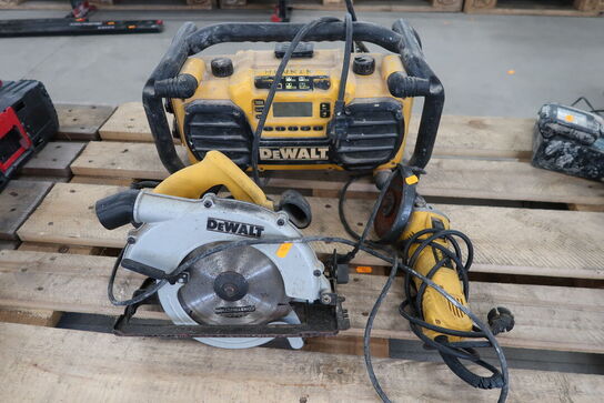 Arbejdsradio, rundsav og vinkelsliber DEWALT