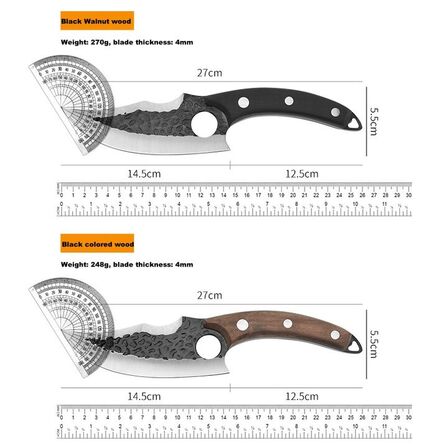 Ergonomisk japansk urtekniv – Ergonomisk japansk urtekniv – valnøddeskaft
