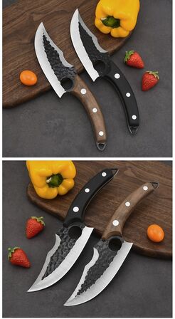 Ergonomisk japansk urtekniv – sort træhåndtag