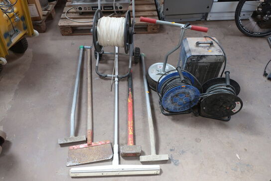 Kabeltromler, varmeblæser, mukkert m.m.