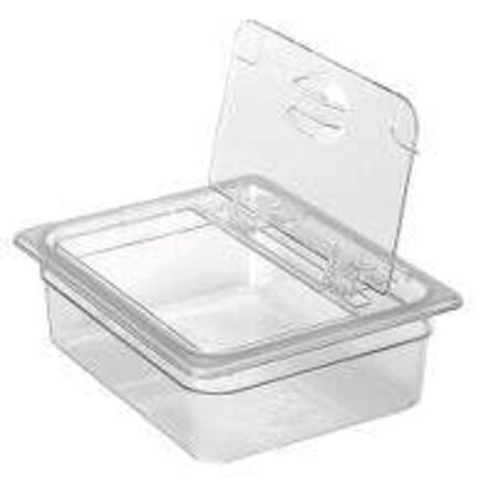 12 stk. Låg m/klap og håndtag 1/2 GN klar plast Cambro