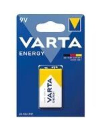 3 stk. Batteri 9 volt 1 stk Varta