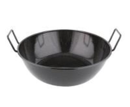 4 stk. Paellapande sort diam 400 mm