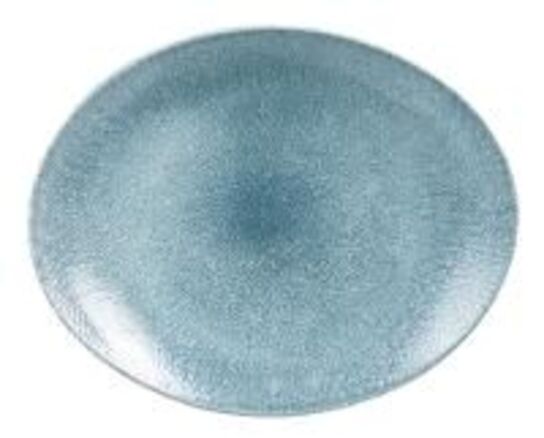 7 stk. Tallerken oval blå B317 x D255 mm Raku Churchill