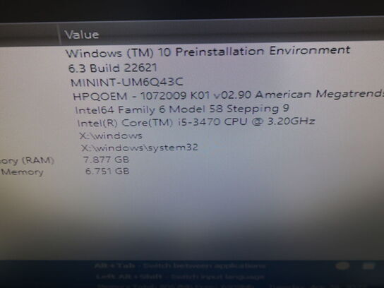 HP Desktop | Intel i5-3470 | 8 GB | 480 GB SSD | HP 23" skærm