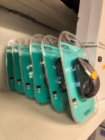 6 stk. LOGITECH M235 trådløs mus (ubrugt)