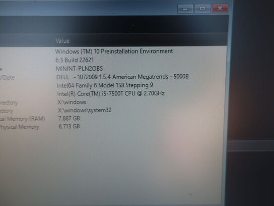 DELL OptiPlex 3050 | Intel i5-7500T | 8 GB | 256 GB SSD | SAMSUNG 22" skærm