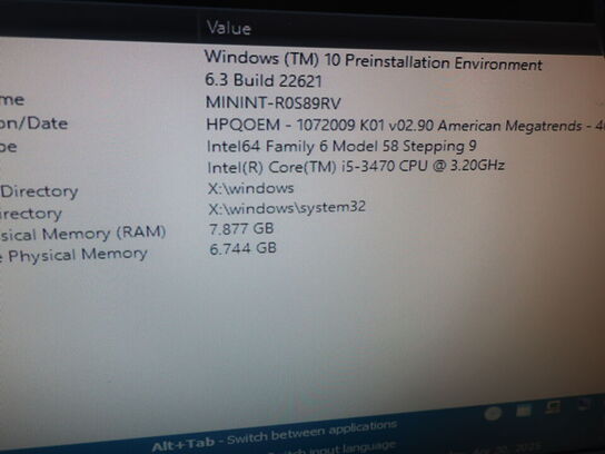 HP ProDesk | Intel i5-3470 | 8 GB | 120 GB SSD | HP 22" skærm