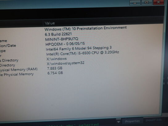 HP ProDesk | Intel i5-6500 | 8 GB | 120 GB SSD | HP 22" skærm