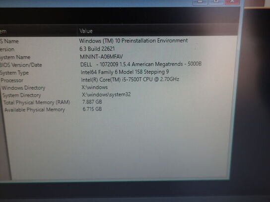 DELL OptiPlex 3050 | Intel i5-7500T | 8 GB | 256 GB SSD | SAMSUNG 22" skærm