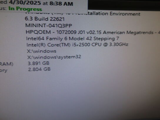 HP ProDesk | Intel i5-2500 | 4 GB | 480 GB SSD | HP 22" skærm