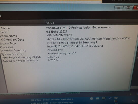 HP Desktop | Intel i5-3470 | 8 GB | 480 GB SSD | HP 22" skærm