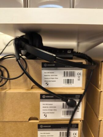 4 stk. VOXICON UC610 DUO headset (ubrugt)