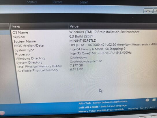 HP Desktop | Intel i7-3770 | 8 GB | 256 GB SSD